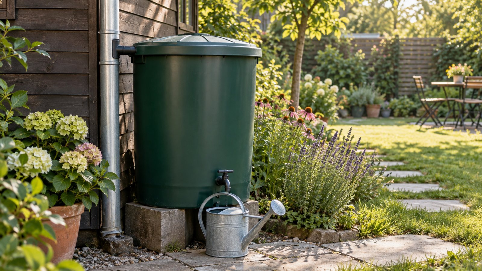 Regenwasser im Garten sammeln